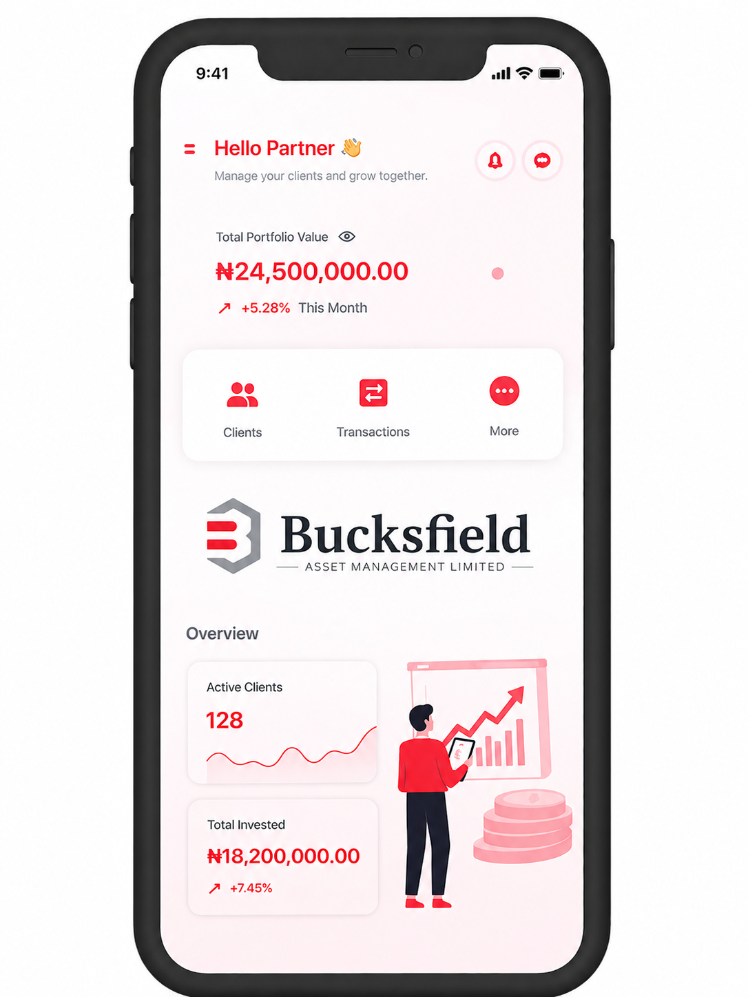 BucksInvest Partner Portal Dashboard